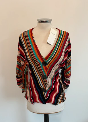 Haut / Top / Chemisier / Blouse Sweewe à rayures multicolores, zustand: Neu, mit Etikett, größe: S / 36 / 8, 14,00 €, 15,40 € inklusive Vinted-Käuferschutz