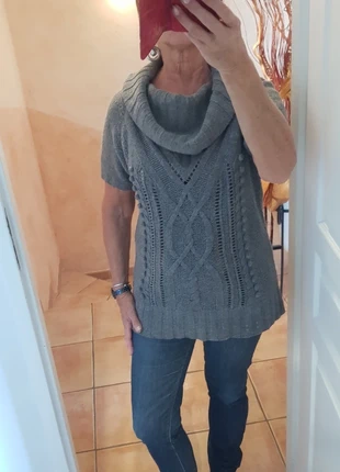 Pull tunique oversize col bénitier grosses mailles H&M, brand: H&M, condition: Very good, size: L / 40 / 12, €6.00, €7.00 includes Buyer Protection