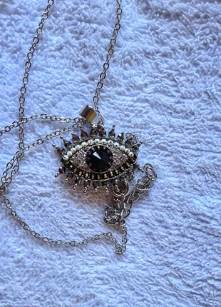 Silver necklace with thirdeye pendant , merk: Handmade, staat: Nieuw met prijskaartje, € 6,50, € 7,53 inclusief Kopersbescherming