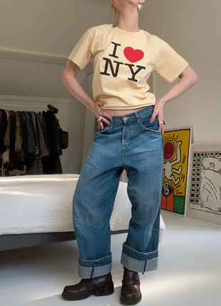 Vintage I love NY Gildan cotton shirt, merk: Vintage Dressing, staat: Goed, maat: S, € 15,00, € 16,45 inclusief Kopersbescherming