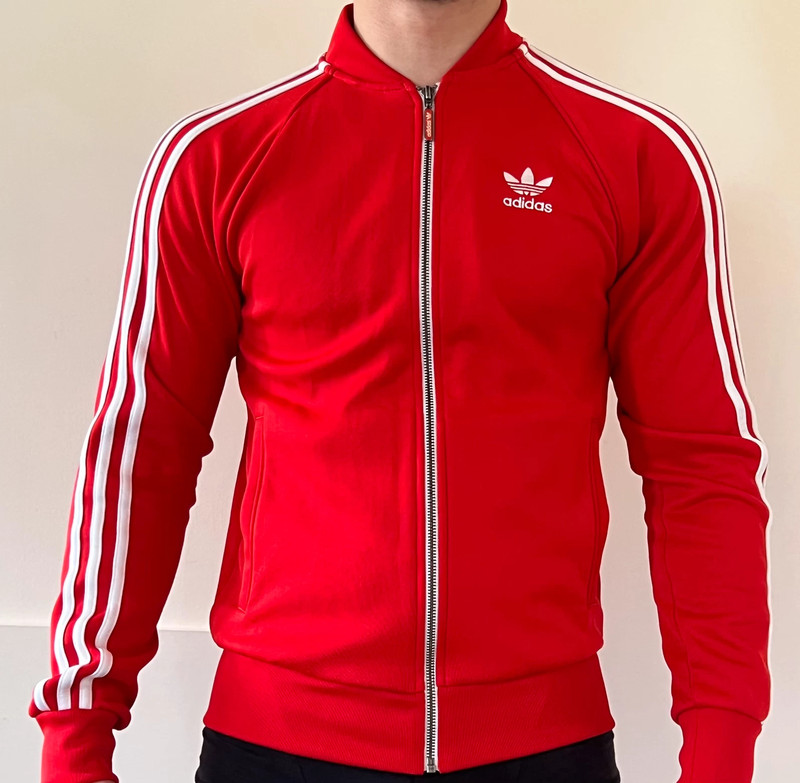 gilet rouge adidas homme