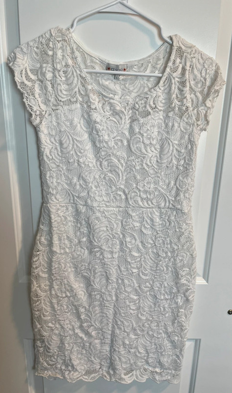 Women’s Large Ci Sono White Lace Dress 2