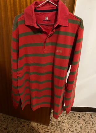 Polo rojo a rayas talla M, merk: Titto Bluni, staat: Veelgebruikt, maat: M, € 2,00, € 2,80 inclusief Kopersbescherming