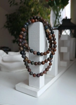 Natural Pietersite crystal triple wrap bracelet round 5.6mm, brand: Natural, condition: New without tags, £9.00, £10.15 includes Buyer Protection