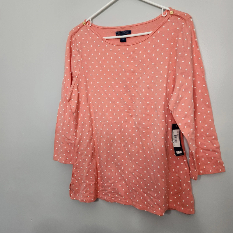 Bandolino 3/4 Sleeve Polka Dot Shirt Large 3