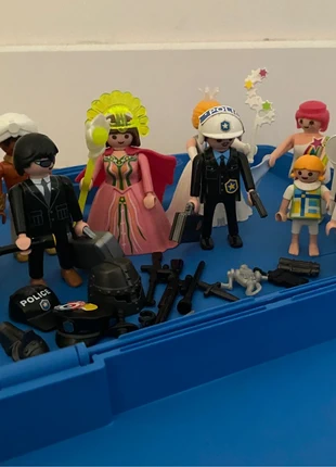 Lot de figurines + accessoires + moto + voiture Playmobil, marca: Playmobil, estado: Muy bueno, tamaño: Talla única, 5,00 €, 5,95 € Protección al comprador incluida