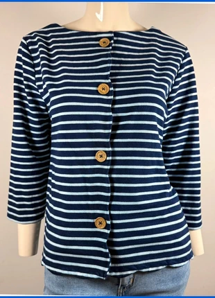 Marinière bleu marine à boutons dos – taille L, brand: Vintage Dressing, condition: Good, size: L / 40 / 12, €6.90, €7.95 includes Buyer Protection