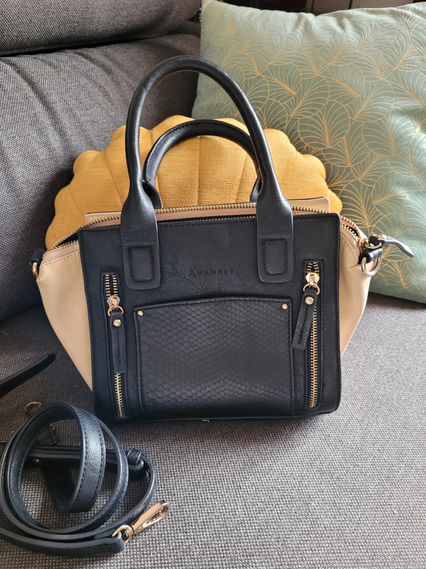 Sac main Andr noir beige et dor Vinted