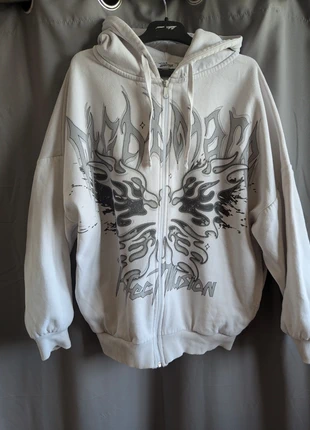 Gilet blanc à capuche zippé oversize Don't call me Jennyfer, marca: Don't Call Me Jennyfer, estado: Bueno, tamaño: 12 años / 152 cm, 3,80 €, 4,69 € Protección al comprador incluida