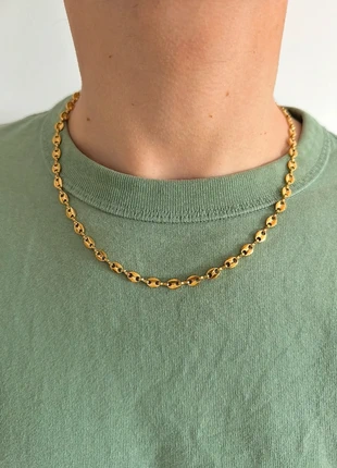 Chaîne graine de café dorée, Collier maille graine de café acier inoxydable, brand: LeTempleAccessoires, condition: Very good, €14.00, €15.40 includes Buyer Protection Pro