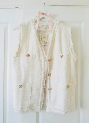 Mango white/ cream waistcoat, brand: Mango, condition: New with tags, size: M / 10, £10.00, £11.20 includes Buyer Protection