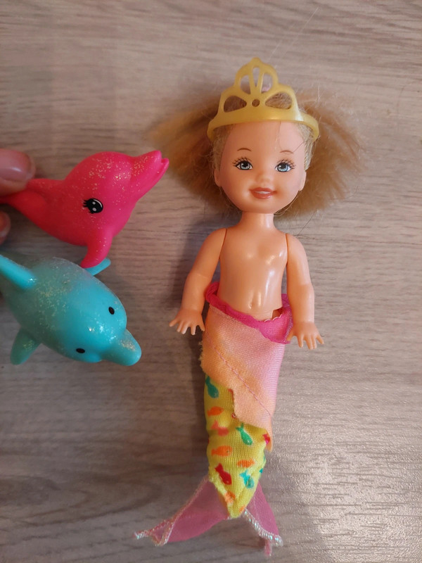 Barbie Shelly kleine Meerjungfrauen Nixe mit 2 Delfinen 4