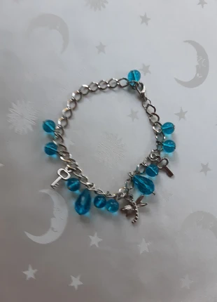 Bedel armband aqua blauwe kralen met sleutels en libelle, staat: Nieuw zonder prijskaartje, € 2,99, € 3,84 inclusief Kopersbescherming