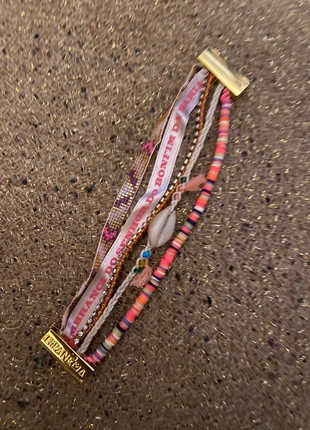 Bracelet Manchette Hipanema rose +multicolore + coquillage, marke: Hipanema, zustand: Neu, 20,00 €, 21,70 € beinhaltet Vinted-Käuferschutz Pro