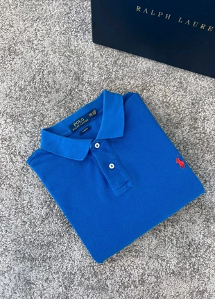 Polo Ralph Lauren bleu XXL logo rose brodé, brand: Ralph Lauren, condition: Very good, size: XXL, €30.00, €32.20 includes Buyer Protection