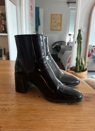 Bottines noires vernis, brand: Boutique indépendante, condition: Very good, size: 38, €15.00, €16.45 includes Buyer Protection