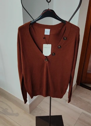 Maglione marrone/tabacco elegante con bottoni asimmetrici – nuovo con cartellino 🔥 Sconto Week End!, brand: Piazza Italia, condizioni: Nuovo con cartellino, taglia: M / IT 42 / EU 38, €5.90, €6.90 include la Protezione acquisti