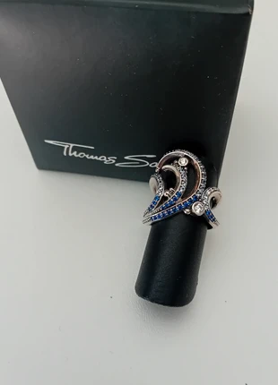 Bague vague Thomas sabo pierre bleue argent 925  taille 52, merk: Thomas Sabo, staat: Nieuw met prijskaartje, maat: 51.8 mm / 16.5 mm Ø, € 139,00, € 146,65 inclusief Kopersbescherming Pro
