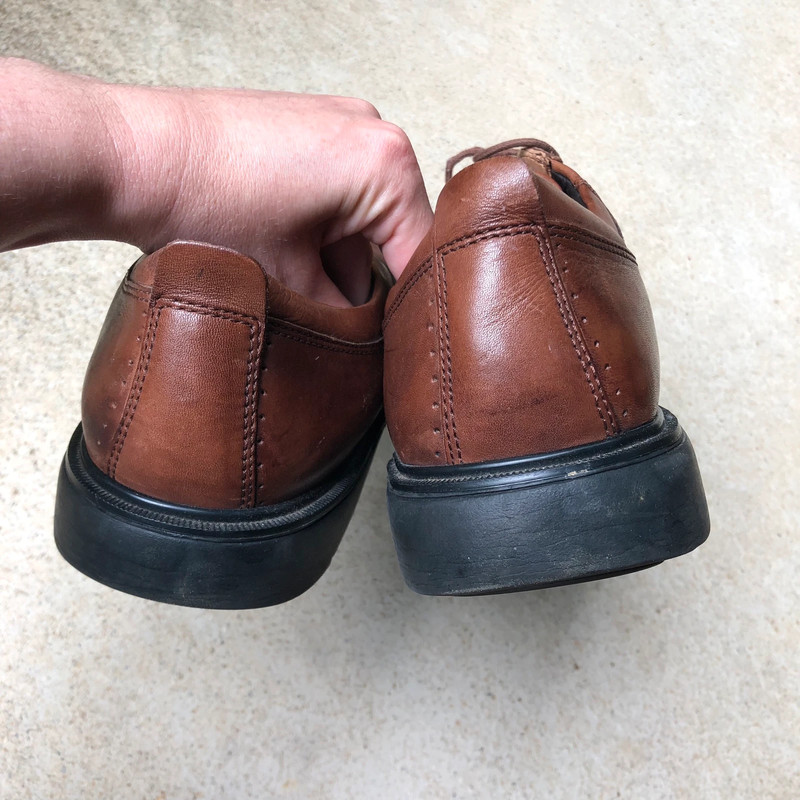 Clarks Unstructured Brown Mahogany Leather Oxford Shoes, Size 13 5