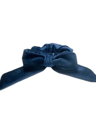Scrunchie aspect velours bleu avec noeud , état: Très bon état, 4,50 €, 5,43 € Protection acheteurs (Pro) incluse