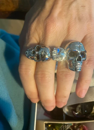 skulls ring with Swarosky adjustable size, brand: Skulls, condition: Very good, size: Adjustable, £25.00, £26.95 includes Buyer Protection