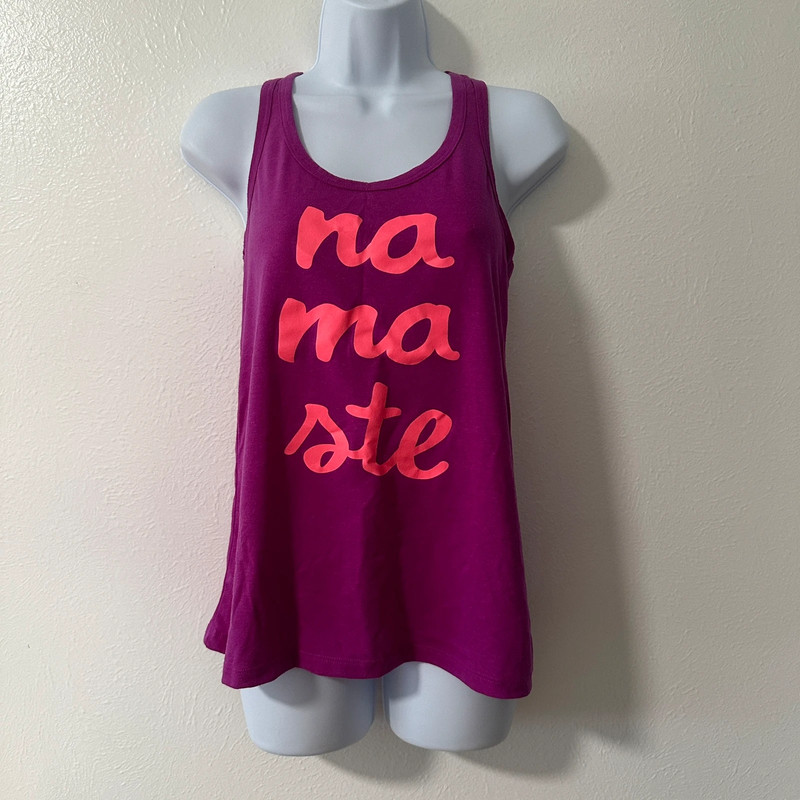 Danskin Yoga Top Namaste Athletic Sporty Athleisure Purple Pink Size Small 2