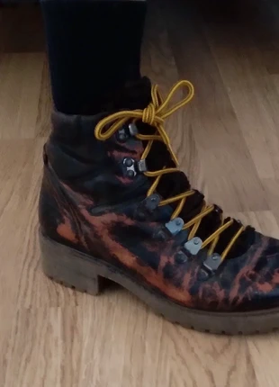 Bottines à lacets en cuir souple, marque: CUIR, état: Satisfaisant, taille: 40, 12,00 €, 13,30 € Protection acheteurs incluse