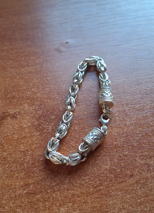 Bracelet en Métal Argenté – Maille Torsadée & Fermoir Sculpté, marque: Bracelet, état: Très bon état, 27,90 €, 30,00 € Protection acheteurs incluse