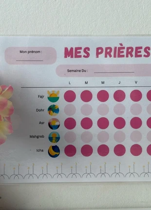 Suivi des prières plastifié A4, merk: GS_Conception, staat: Heel goed, maat: Universeel, € 3,90, € 4,80 inclusief Kopersbescherming