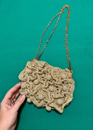 Borsetta gioiello vintage dorata ricamata, marque: Vintage, état: Très bon état, 18,00 €, 19,60 € Protection acheteurs incluse