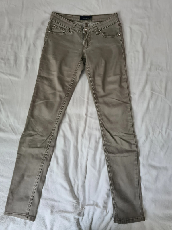 Pantalon gris/beige 1