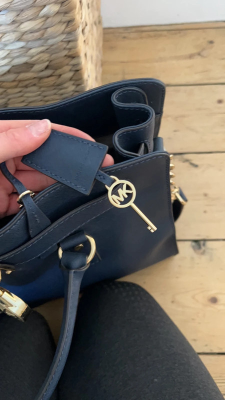 Genuine Michael Kors shoulder satchel bag Hamilton Medium Navy