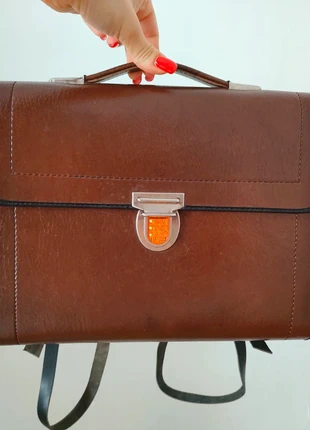 Sac à dos d'écolier en cuir marron vintage Ambar, marca: Ambar, estado: Muy bueno, 35,00 €, 37,45 € Protección al comprador incluida