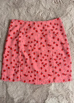 Pink strawberry print mini skirt, brand: Glamorous, condition: New with tags, size: S / UK 8-10, £5.50, £6.48 includes Buyer Protection