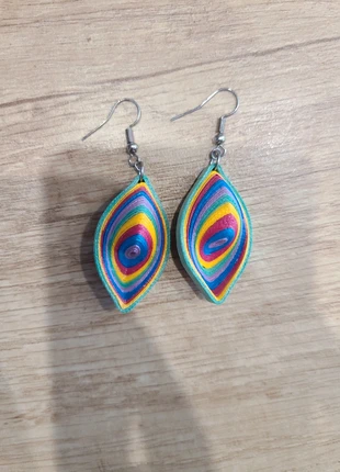 Boucles d'oreilles en papier vernis fait main neuves, marca: Fait Main, estado: Nuevo sin etiquetas, 2,00 €, 2,80 € Protección al comprador incluida