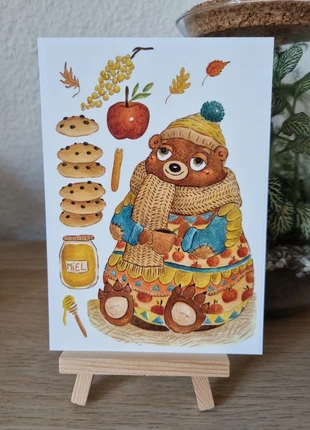 Carte Automne Ours Le Prince au Petit Pois 🍁, marque: Le Prince Au Petit Pois, état: Neuf sans étiquette, 4,90 €, 5,85 € Protection acheteurs incluse