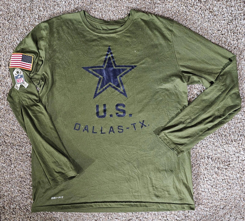 Dallas Cowboys Nike Dri-Fit Salute To Service Long Sleeve L 1