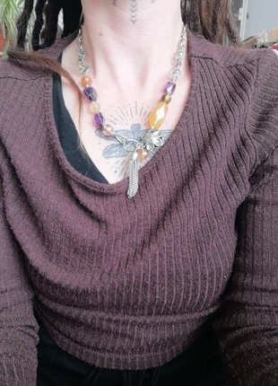 Collier avec fleur métal fantaisie , estado: Bom, €2.00, €2.80 inclui Proteção do Comprador