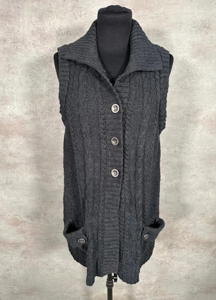 Gilet Torsadé Vintage Hiver fylo gris torsade chic et structuré taille L, marca: Vintage Dressing, estado: Muito bom, tamanho: L / 40 / 12, €10.00, €11.20 inclui Proteção do Comprador Pro