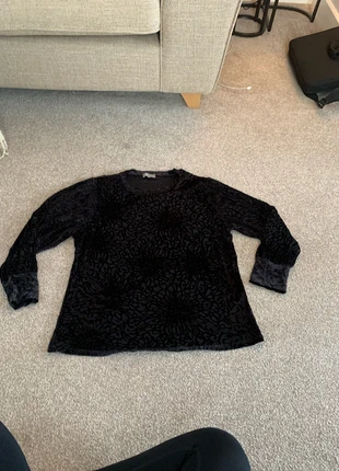 Velvet black jumper, brand: First Avenue, condition: Very good, size: XL / UK 20-22, £15.00, £16.45 includes Buyer Protection