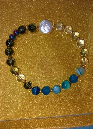 Bracciale elastico in agata e quarzo, état: Neuf sans étiquette, 2,00 €, 2,80 € Protection acheteurs incluse