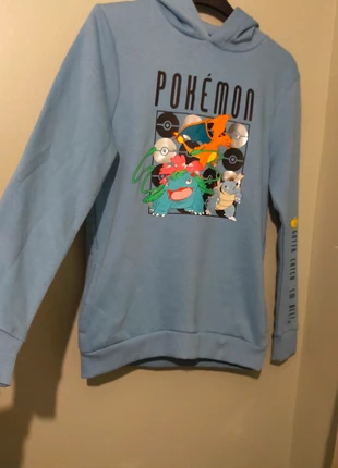 Pokémon turquoise hoodie "gotta catch em all" slogan characters, brand: Pokémon, condition: New with tags, size: 13 years / 158 cm, £10.00, £11.10 includes Buyer Protection