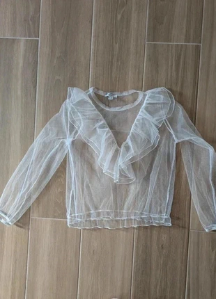 Blouse en tulle plumetis M, merk: Primark, staat: Heel goed, maat: M / 38 / 10, € 2,00, € 2,80 inclusief Kopersbescherming