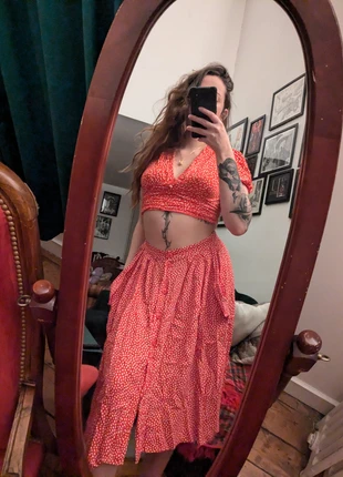 Ensemble à pois jupe + crop top, condizioni: Buone, taglia: S / IT 40 / EU 36, €10.00, €11.20 include la Protezione acquisti