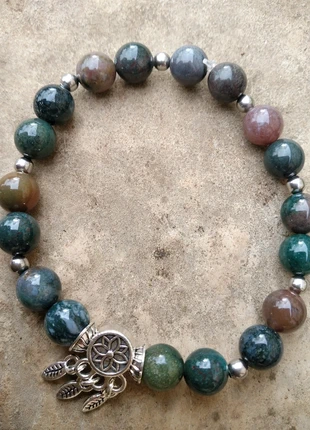 Bracelet. Agate indienne & attrape rêve, marque: lithotherapie, état: Très bon état, 14,00 €, 15,40 € Protection acheteurs incluse