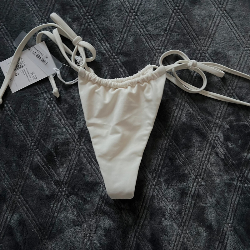 NWT white f21 bikini bottoms 3