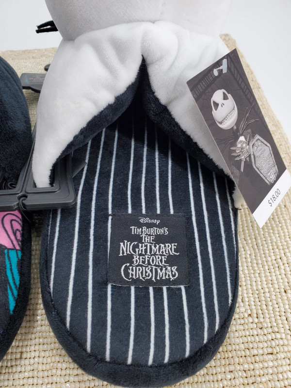 Disney Nightmare Before Christmas Jack & Sally Slippers Size 8 5