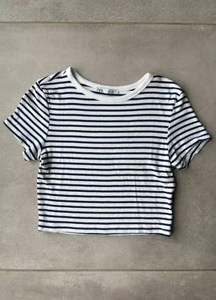 Top court marinière Zara, marke: Zara, zustand: Neu, größe: L / 40 / 12, 2,50 €, 3,33 € inklusive Vinted-Käuferschutz