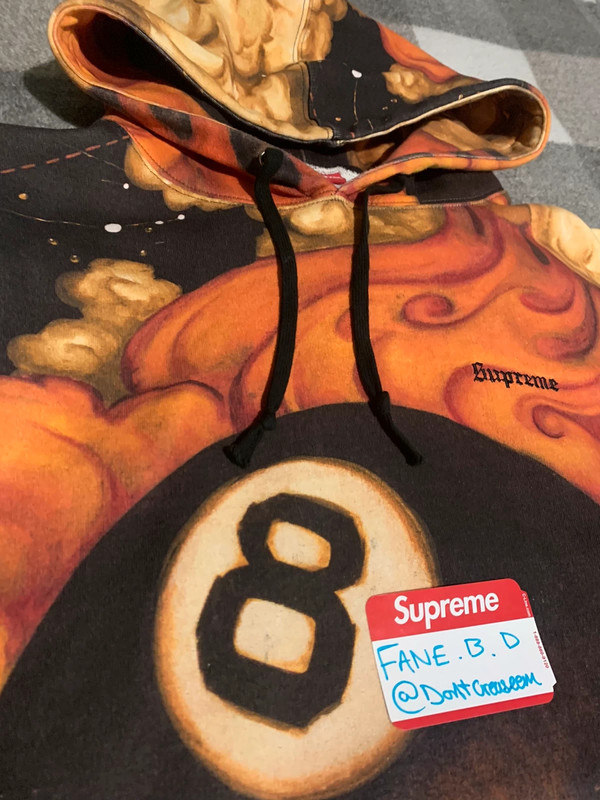 Supreme Martin Wong 8 Ball Hooded Sweatshirt 🎱 SS19 | Vinted