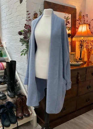 Jack Wills Longline Chambray Blue Cardigan - Size 10 ( Generous ), brand: Jack Wills, condition: Very good, size: M / 10, £23.00, £24.85 includes Buyer Protection